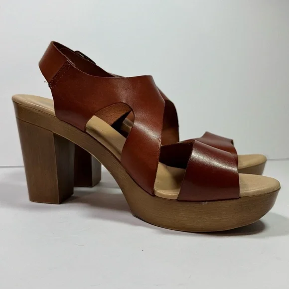 Eric Michael Brown Leather Sandals Size 39 - Picture 1 of 11